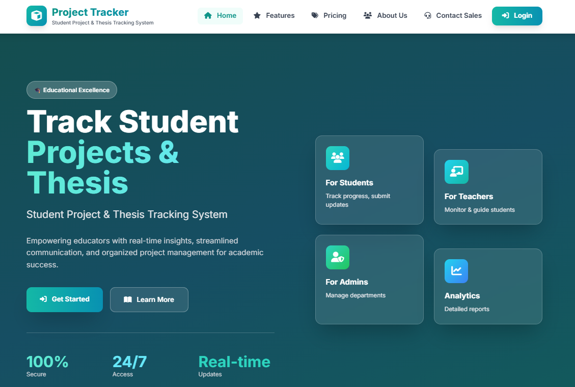 Project Tracker Screenshot